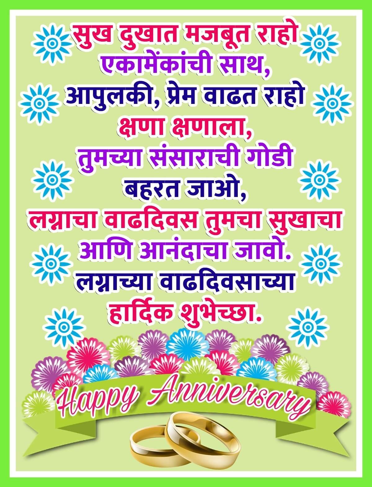 50th Wedding Anniversary Wishes In Marathi Printable Templates